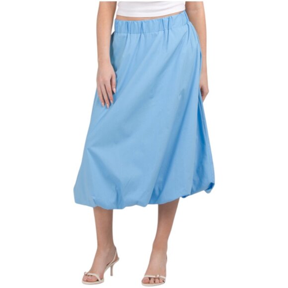 NANETTE LEPORE Poplin Bubble Hem Maxi Skirt - Picture 1 of 2